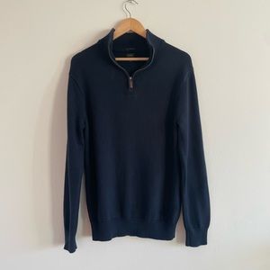 J.Crew Quarter Zip Cotton Cashmere Sweater. Medium and slim fit.